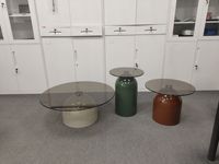 Table basse nordique moderne en verre et métal | Table basse élégante de style européen pour les salons