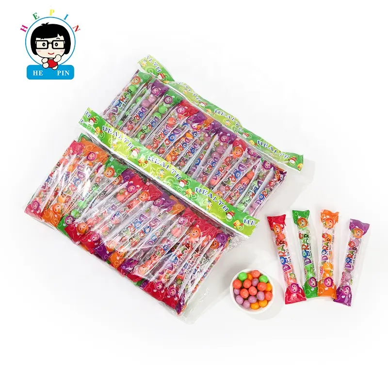 OEM sipariş toptan Tablet şeker karışık renkli yuvarlak şekil preslenmiş hava dolu şeker oyuncak çocuklar için