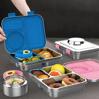 Aohea Mignonne boîte à lunch Bento portable en acier inoxydable avec logo personnalisé Conteneur à lunch étanche pour enfants sans BPA Pot à soupe