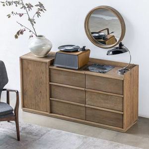 Mueble de Almacenamiento Extensible y Ajustable para Sala de Estar, en Madera de Teca Africana Negra, Estilo Artístico Minimalista, Hecho a Mano, para Hotel - Product Image 5