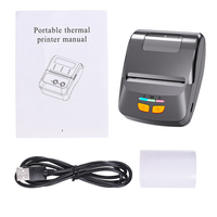 Imprimante thermique portable mobile BT 58 mm Mini imprimante sans fil 2 pouces pour Android Imprimante d'étiquettes POS PDA Imprimante de codes-barres