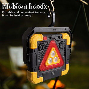 Luz de Advertencia de Emergencia Triangular LED Solar para Automóvil, Accesorio Automotriz Multifuncional para Camping con Alarma - Product Image 5