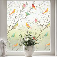 Little Bird Abzieh- und Aufkleb-Fensterfolie Regenbogen Dekorative Fensteraufkleber 3D Fenstertönung Fensterglasfolie für Heimdekoration