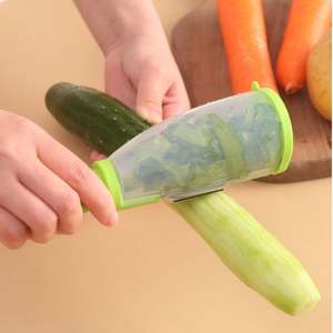 Éplucheur ménager multifonctionnel en acier inoxydable 3 en 1 avec boîte de rangement Éplucheur de fruits et légumes - Product Image 2