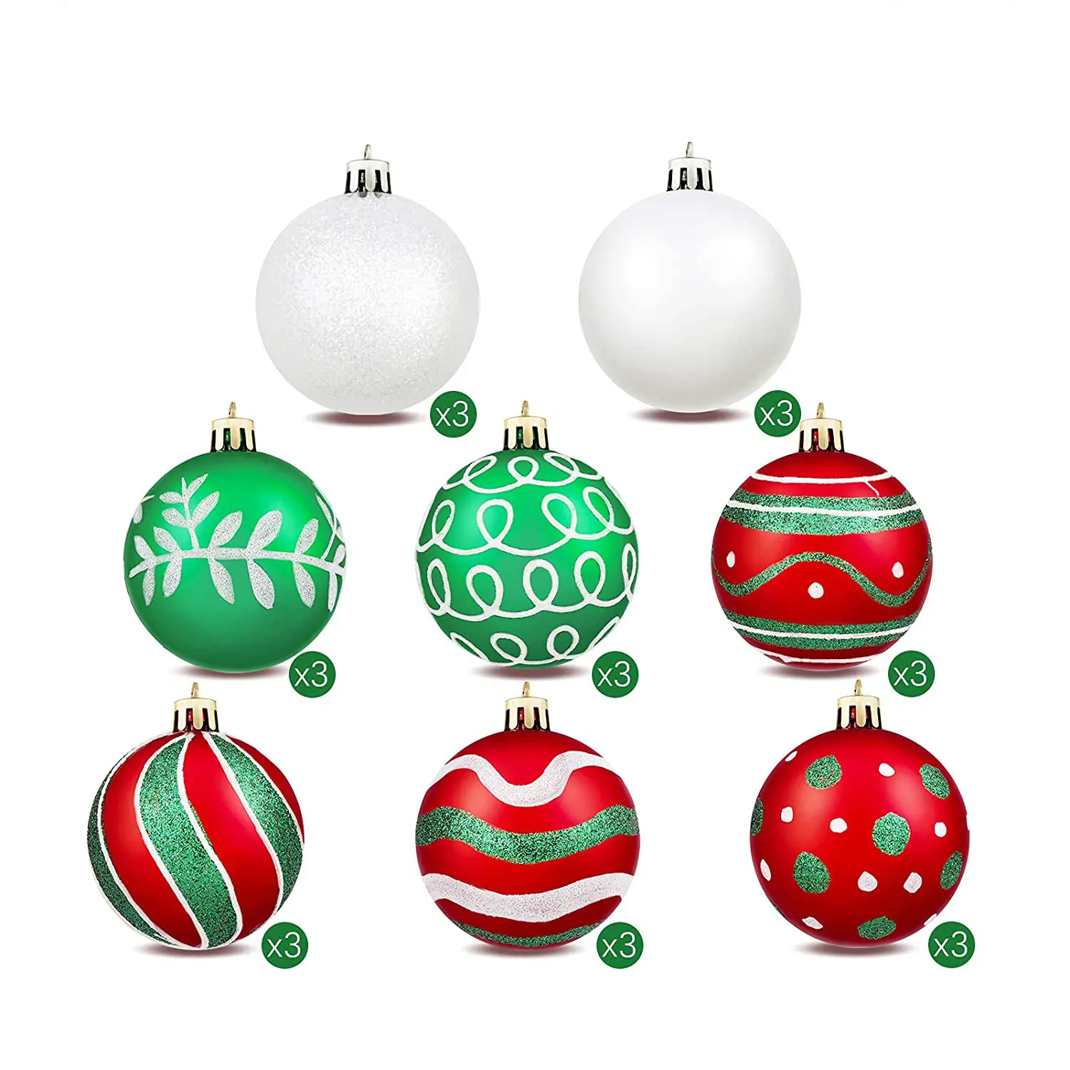 Amazon exploded Christmas ball set Christmas decorations 6cm pendant wholesale electroplating craft ball