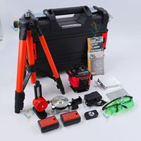 Niveau laser vert 16 lignes haute intensité, alimenté par batterie, instrument de nivellement infrarouge industriel et DIY pour mur-sol