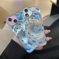 Nouvelle coque de téléphone antichoc en silicone tendance style INS avec motif tourbillon laser poisson océanique mignon pour iPhone 13 11 12 14 15 16 17 Pro Max