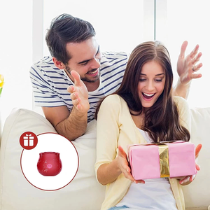Vibratore a Forma di Rosa in Silicone Impermeabile per Donna, Stimolatore Clitorideo e del Seno con Funzione di Suzione - Product Image 6