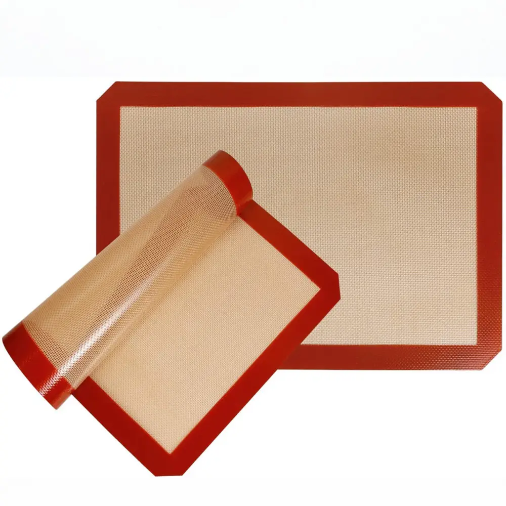 Feuilles de cuisson réutilisables, 2 pièces, antiadhésif, grands tapis de cuisson réutilisables en Silicone, résistantes à la chaleur, sécurité alimentaire