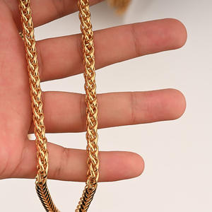 Cadena Cruzada Deportiva de Acero Inoxidable con Baño de Oro al Vacío, Joyería de Bambú, Venta al por Mayor para Fabricantes, DIY - Product Image 4