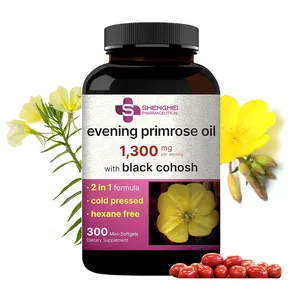 OEM/ODM skin care products cold pressed evening primrose oil capsule softgel with black cohosh extract for skin beauty