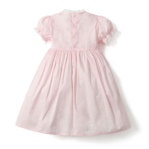 Vendita estiva calda vestito Casual per bambina con maniche a sbuffo e colletto in pizzo stile spagna modello solido per bambini - Product Image 3