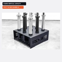 Support de sol vertical en acier robuste pour barres d'haltères olympiques de 2 pouces, capacité 9 barres