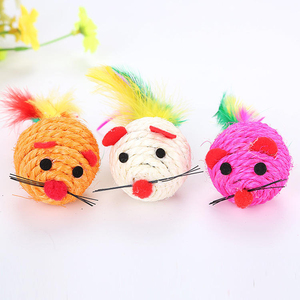 Durable Bite-proof Plush <b>Rat</b> <b>Toy</b> Colorful Feather Indoor Multi-cat Household Interactive Pet Teaser Mouse <b>Toy</b> for Cats - Product Image 3