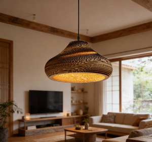 โคมไฟระย้าสไตล์เอเชียตะวันออกเฉียงใต้ ดีไซน์รังผึ้งแบบถัก โคมไฟห้อยเพดานสำหรับห้องครัว ร้านอาหาร สไตล์โมเดิร์น - Product Image 6