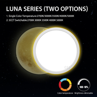 Plafonnier LED rond Luna Moon Slim de 300 mm 400 mm, couleur changeante