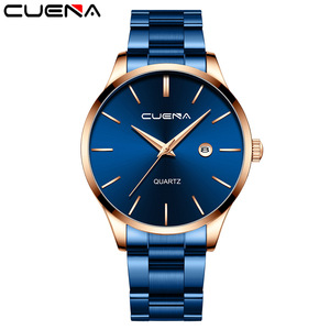 Montres <span class=keywords><strong>CUENA</strong></span> pour hommes, montre-bracelet de luxe à quartz, cadeau, montre en acier, décontractée, étanche, dropshipping, montres-bracelets en stock, Jam Tangan 891 - Product Image 2
