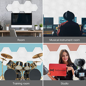 Panneaux muraux insonorisés à haute densité de vente directe d'usine divers panneaux acoustiques hexagonaux carrés de spécifications - Product Image 6