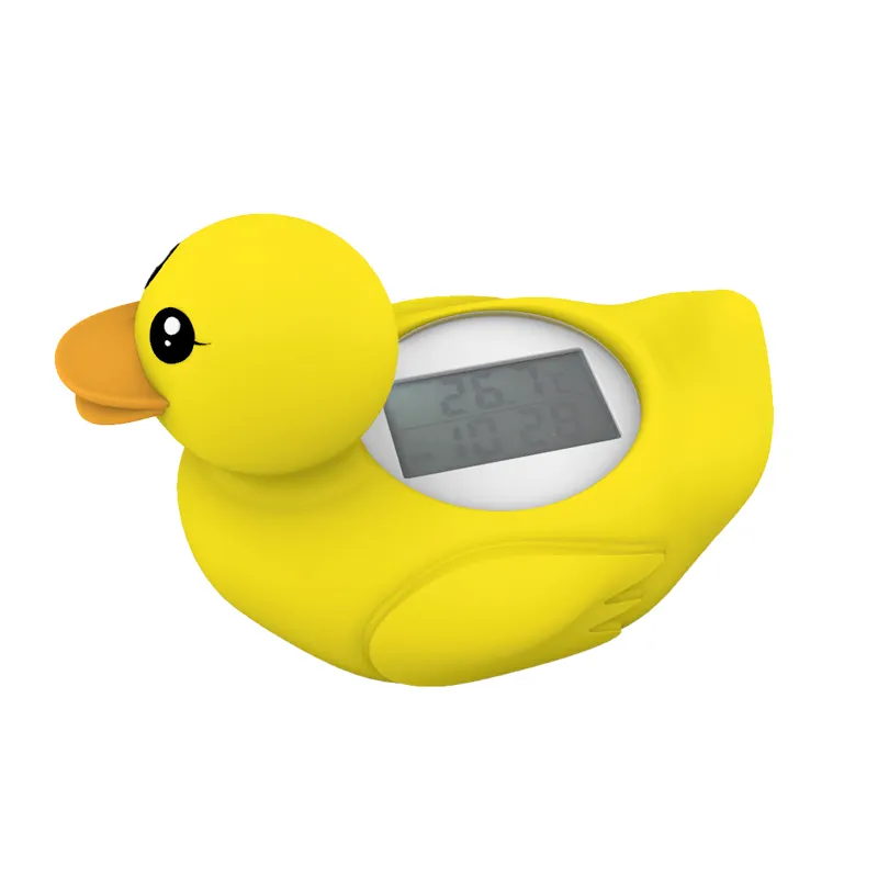 Kreative umwelt freundliche Silikon Kinder dusche schwimmendes Spielzeug Babys pielzeug Digital Duck Thermometer schwimmt Baby Bad Thermometer
