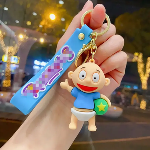 Anime <span class=keywords><strong>Rugrats</strong></span> llavero logotipo personalizado personaje de TV silicona PVC llavero Lindo bolso colgante regalo para fanáticos adultos - Product Image 2