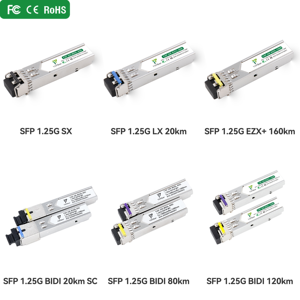 Module optique compatible SFP 1.25G WDM Duplex DDM LC/<span class=keywords><strong>SC</strong></span> pour usine, portée 550m, 2km, 20km, 40km, 60km, 80km, 120km, 160km, 200km - Product Image 1