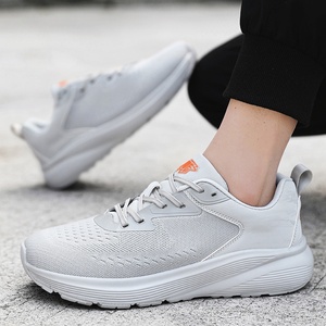 2025 Men's Cross-Border Plus Size Fitness Sneakers Breathable White Walking Style Shoes Wide Lasting Shock Absorption <b>Rebound</b> - Product Image 4