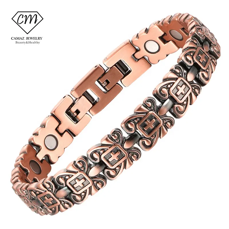 Custom bio pure copper magnetic bracelet health bracelet magnetic copper bracelet for men women