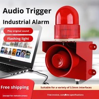 Alarme sonore LED 3,5 mm avec déclenchement audio, lumière clignotante d'avertissement 120 dB pour dispositif de surveillance d'atelier