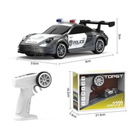 Voiture de course RC miniature personnalisée à l'échelle 1:64, modèle Diecast, avec interrupteur de vitesse, pour intérieur, portable, avec simulation dynamique des lumières