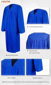 Toga di Laurea Nera in Poliestere per Diploma di Scuola Superiore e Università - Product Image 6