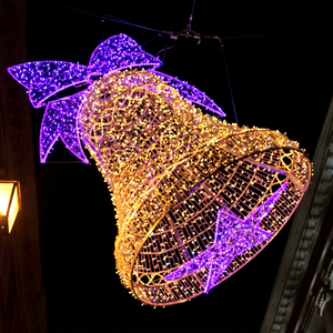 Guirlandes lumineuses de Noël LED en forme de cloche 3D, décoration de fête, extérieur, IP65, étanche, contrôle sans fil - Product Image 1
