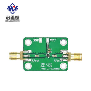 ฮงเว่ย ไมโคร อาร์เอฟเครื่องขยายสัญญาณเสียงรบกวนต่ำแบบไวด์แบนด์ 20-3000MHz 30dB ไดร์เวอร์ DC3V LNA โมดูล - Product Image 2