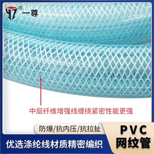 Tuyau d'arrosage flexible en PVC One Statue de 4, 6 et 1 pouce pour jardin, usage domestique et lavage de voiture avec renfort en maille - Product Image 5