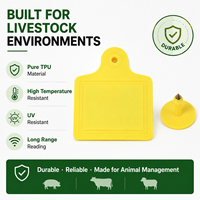 Étiquettes d'oreille RFID UHF professionnelles 860-960 MHz avec distance de lecture de 1 à 5 m pour l'identification des animaux (taure, veau, agneau, truie, porc) – Solutions d'identification pour l'élevage