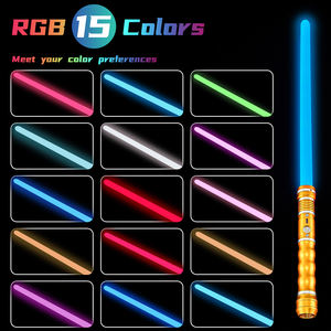 ZLangsports 2 adet 2-in-1 ayrılabilir LED Lightsaber oyuncaklar çocuklar için Metal Hilt LGT Lightsabers - Product Image 3