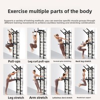 Appareil de fitness d'intérieur pour femmes, avec cadre en bois et structure en acier, pour presse à jambes, tractions et étirements, idéal pour la maison et la salle de danse