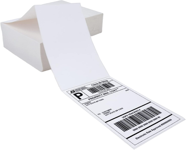 Direct Thermal Waybill Labels for Shipping Supermarket Waterproof Recyclable Adhesive Thermal Paper Labels for Thermal Printer