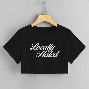 Nouveau crop top tendance à col rond avec nombril apparent - Product Image 3