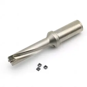 high speed durable CNC Tools U Drill Holder 2D 3D 4D 5D WC Series U drilling Lathe Indexable Drilling Bit 14mm- 40mm Depth