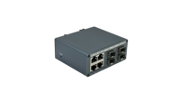 Commutateur Ethernet industriel compact mini 4 ports 10/100 Mbps, 4 ports RJ45 + 4 ports de module SFP 155M, échange à chaud et large plage de tension