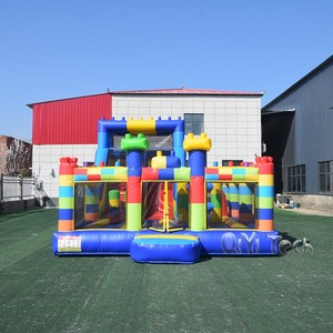 Thương mại Nhà bị trả lại đầy màu sắc khối Thế Giới <span class=keywords><strong>Inflatable</strong></span> <span class=keywords><strong>Bouncer</strong></span> lâu đài bouncy ngoài trời nhảy lâu đài cho trẻ em - Product Image 3