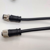 Câble Connecteur M12 Étanche IP67 IEC M12 6 Broches Code A Mâle-Femelle avec Fil 22AWG 0,5m 1m 3m 5m