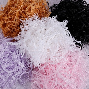 Lafite cỏ Raffia 100g hộp giấy vụn và quà tặng phụ màu hộp giấy phụ xốp màu cắt giấy vụn Raffia - Product Image 2