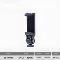 Support de téléphone universel flexible en alliage d'aluminium noir avec pince pour smartphone, griffe porte-accessoire, adaptateur de montage sur trépied pour bureau