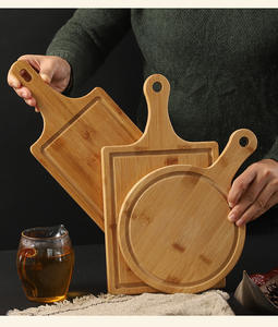 Tabla de Cortar de Bambú de Grado Comercial para Pizza, Frutas, <span class=keywords><strong>Queso</strong></span> - Tabla de Carnicero Resistente con <span class=keywords><strong>Canal</strong></span> para Jugos - Product Image 3