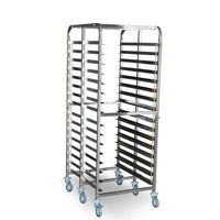 Chariot de séchage empilable en acier inoxydable 304 avec grille en fil métallique, soudé et découpé à maille plate, pour boulangerie