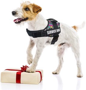 Harness anjing servis, Harness rompi hewan peliharaan, nyaman, reflektif, dan dapat disesuaikan, Harness anjing ESA tanpa tarik