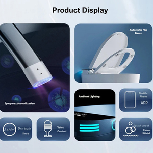 Toilette Intelligente con Bidet Elettrico, WC in Ceramica con Sensore a Pedale e Scarico Automatico - Product Image 2