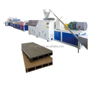 Fully Automatic WPC PE Plastic Floor Decking Board Anti UV Outdoor Decoration Plastic Extruder