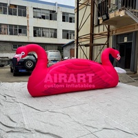 Cabine gonflable portative de DJ de flamant rose pour la décoration d'étape de musique